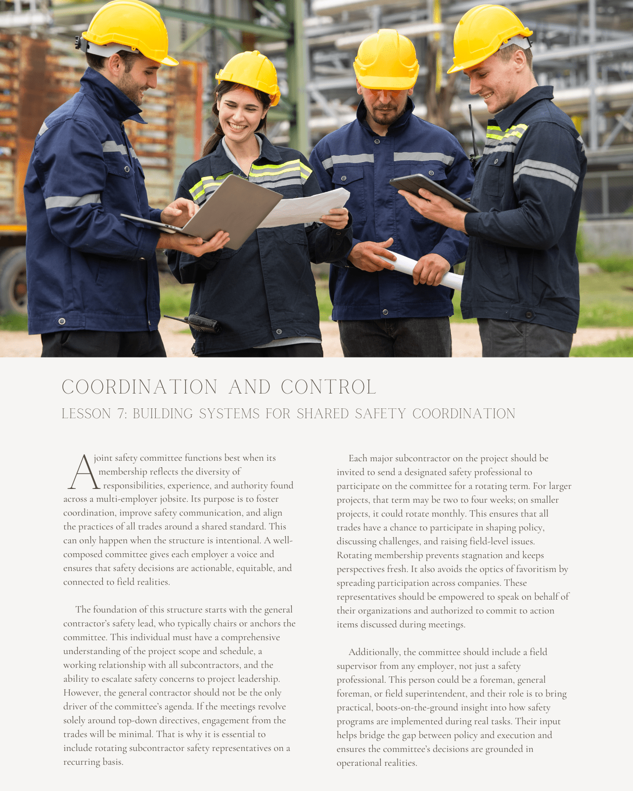 Coordination and Control: Contractor Safety Oversight and Multi-Employer Worksite Management Systems - Safety Professionals Continuing Education, 40 Hours AllSafetyCE Points