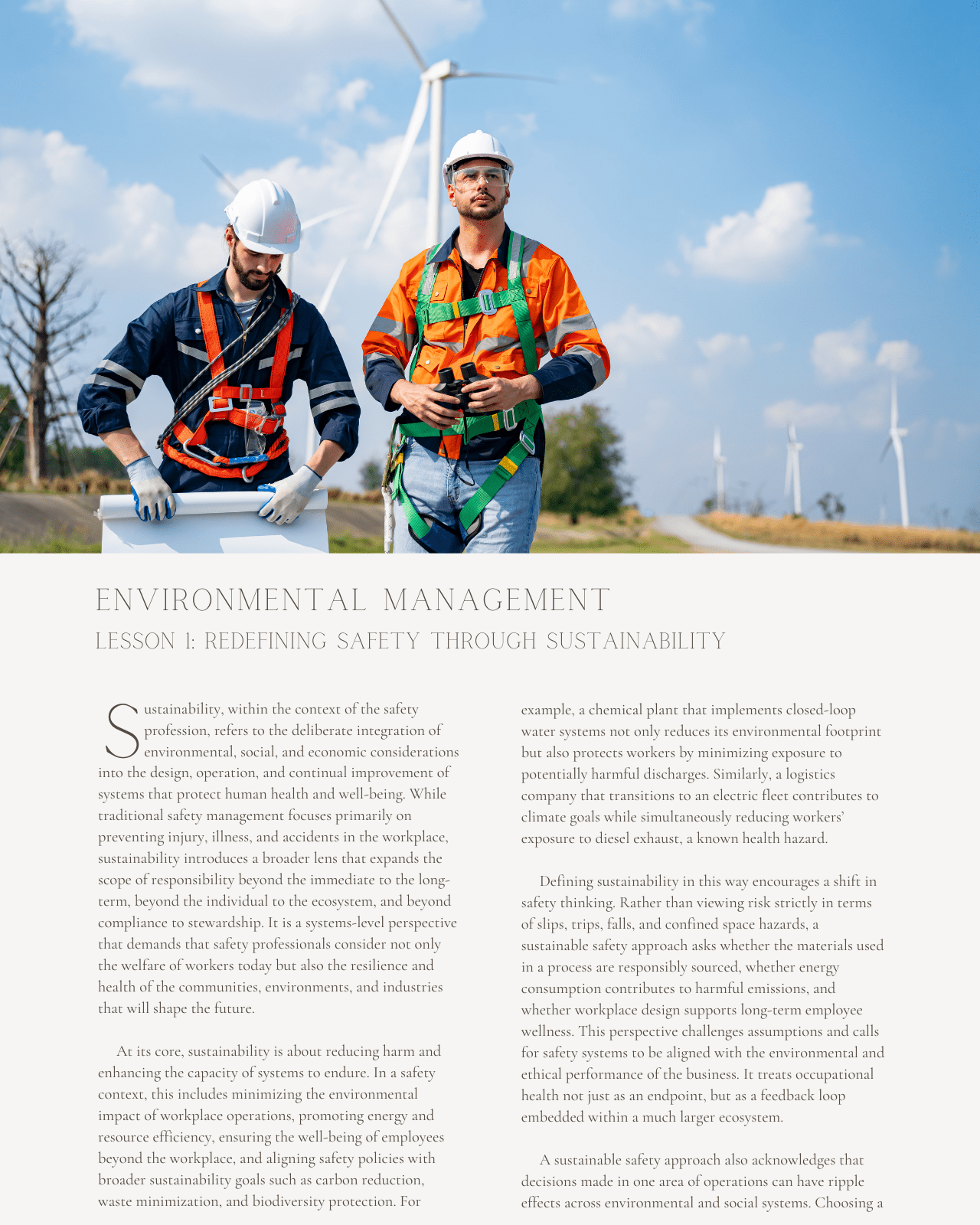 Environmental Management: Improving and Integrating Sustainability into Safety Systems - Safety Professionals Continuing Education, 10 Hours AllSafetyCE Points