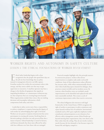 Every Voice Matters: Worker Rights and Autonomy in Safety Culture - Safety Professionals Continuing Education, Ethics, 5 Hours AllSafetyCE Points