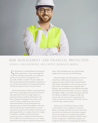 Risk Management and Financial Protection: Strategies for Insurance, Contracts, and Self-Insurance - Safety Professionals Continuing Education, 30 Hours AllSafetyCE Points