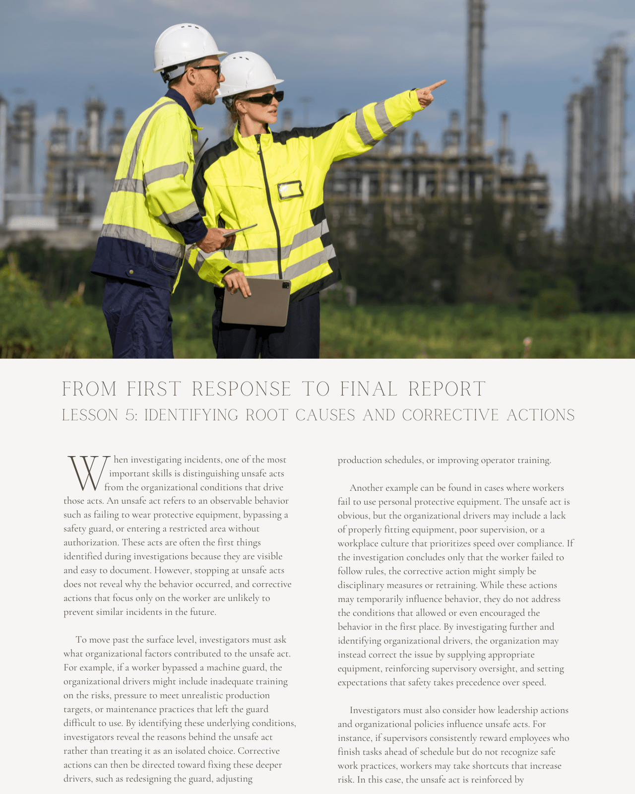 From First Response to Final Report: Incident Investigation and Root Cause Analysis in Action - Safety Professionals Continuing Education, 30 Hours AllSafetyCE Points