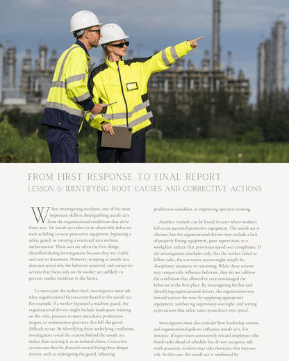 From First Response to Final Report: Incident Investigation and Root Cause Analysis in Action - Safety Professionals Continuing Education, 30 Hours AllSafetyCE Points