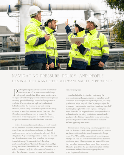 Ethics in Safety Leadership: Navigating Pressure, Policy, and People - Safety Professionals Continuing Education, Ethics, 5 Hours AllSafetyCE Points