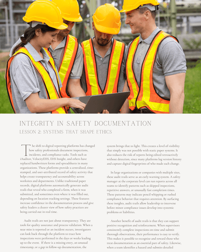 Integrity in Safety Documentation: Ethics, Accuracy, and Accountability - Safety Professionals Continuing Education, Ethics, 5 Hours AllSafetyCE Points