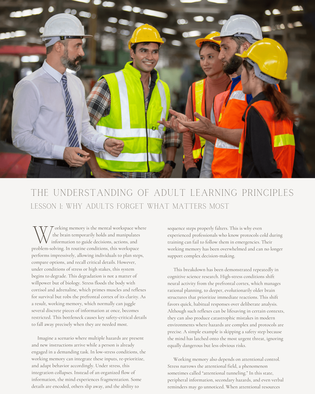 Effective Safety Training: The Understanding of Adult Learning Principles - Safety Professionals Continuing Education, 10 Hours AllSafetyCE Points