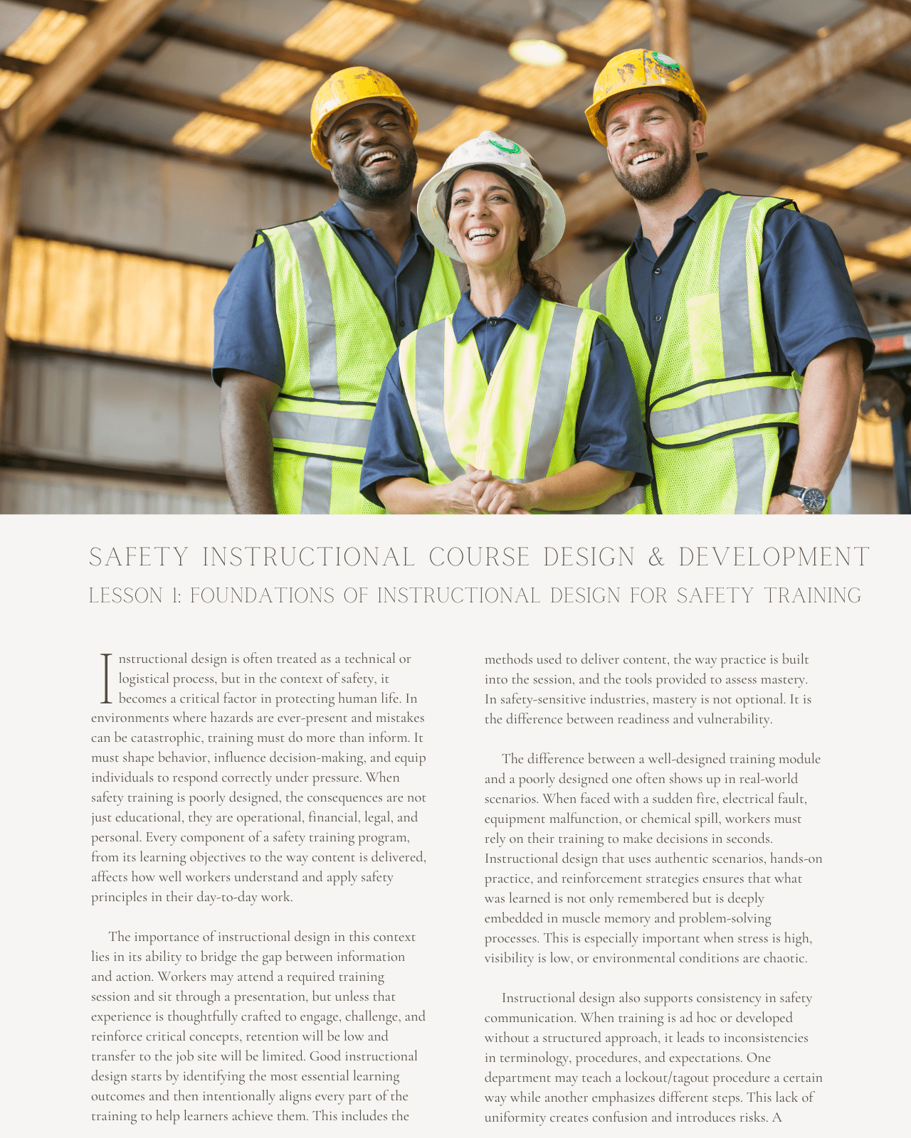 Training for Impact: Safety Instructional Course Design and Development - Safety Professionals Continuing Education, 30 Hours AllSafetyCE Points
