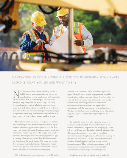 Ethics for the Safety Professional: Navigating Whistleblowing and Reporting in High-Risk Workplaces - Safety Professionals Continuing Education, Ethics, 5 Hours AllSafetyCE Points